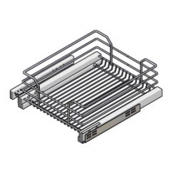 CESTELLO CASSETTO FONDO GRIGLIATO CON DISTANZIALI INOXA 60X45