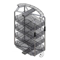 COLONNA GIREVOLE CON 4 CESTI INOXA 804B