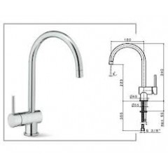 MISCELATORE MONOCOMANDO PLADOS NEWMIX20 CROMO