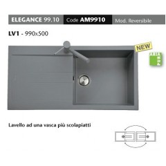 LAVELLO PLADOS 1 VASCA 99X50 MICROULTRAGRANIT COLORI SPECIALI ELEGANCE 99.10