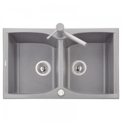 LAVELLO PLADOS 2 VASCHE 79X50 ULTRAMETAL COLORI SPECIALI CORAX 79.20