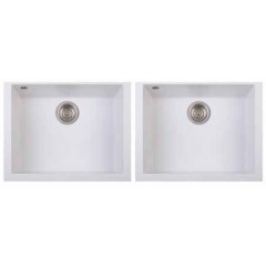 LAVELLO PLADOS 2 VASCHE 56x50 + 56x50 MICROULTRAGRANIT ONE 56.20