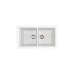 LAVELLO PLADOS 2 VASCHE  86x45 SOTTOTOP ULTRAMETAL ELEGANCE 86.20