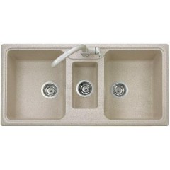 LAVELLO PLADOS 3 VASCHE 99X50 ULTRAMETAL SPAZIO 99.25