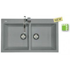 LAVELLO PLADOS 2 VASCHE 86X51 ULTRAMETAL ELEGANCE 86.20