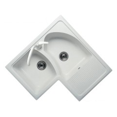 LAVELLO PLADOS 2 VASCHE 83X50 ULTRAMETAL UNIVERSO 83.20