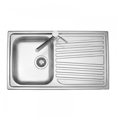 LAVELLO 1 VASCA DA INCASSO PLADOS IN ACCIAIO INOX OLYMPUS CO08611 SATINATO