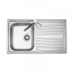 LAVELLO 1 VASCA DA INCASSO PLADOS IN ACCIAIO INOX OLYMPUS CO08612 ANTIGRAFFIO