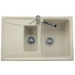 LAVELLO PLADOS 2 VASCHE 79X50 MICROULTRAGRANIT ROXANA 79.15