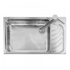 LAVELLO 1VASCA DA INCASSO PLADOS IN ACCIAIO INOX VINTAGE VI08612 SATINATO