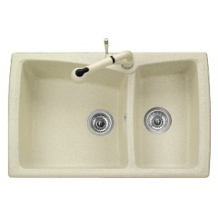 LAVELLO PLADOS 2 VASCHE 79X50 MICROULTRAGRANIT HARMONY 79.20