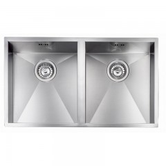 LAVELLO 2 VASCHE DA INCASSO PLADOS IN ACCIAIO INOX MAKI SLIM SL07720 SATINATO