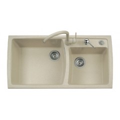 LAVELLO PLADOS 2 VASCHE 99X50 ULTRAMETAL HARMONY 99.20