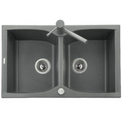 LAVELLO PLADOS 2 VASCHE 79X50 MICROULTRAGRANIT CORAX 79.20