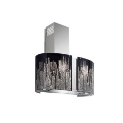 CAPPA DA INCASSO FALMEC MIRABILIA MANHATTAN PARETE 67 IN VETRO