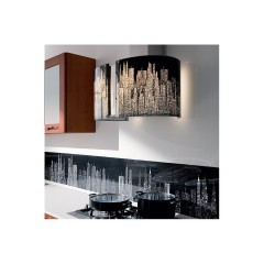 CAPPA DA INCASSO FALMEC MIRABILIA MANHATTAN LED PARETE 67 IN VETRO