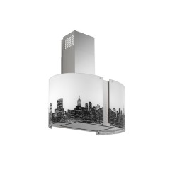 CAPPA DA INCASSO FALMEC MIRABILIA NEW YORK LED MAXI ISOLA 85 IN VETRO