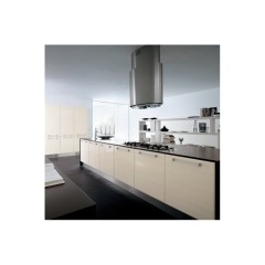 CAPPA DA INCASSO FALMEC DESIGN ELLITTICA ISOLA 70 IN VETRO TEMPERATO EXTRACHIARO BIANCO