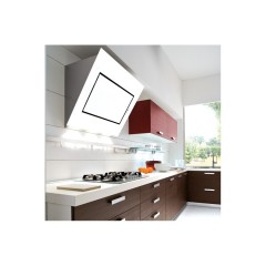 CAPPA DA INCASSO FALMEC DESIGN QUASAR PARETE 80 IN VETRO TEMPERATO BIANCO