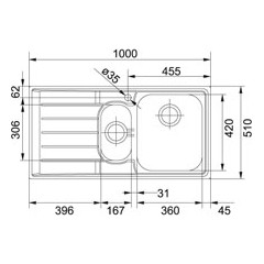LAVELLO 1 VASCA FRANKE NEX 651 85859762