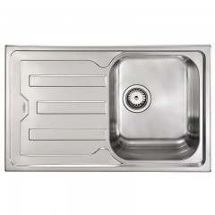 LAVELLO INOX CRISTAL 3" 79x50 1 VASCA A SINISTRA CM 010011 SCSSP