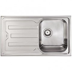 LAVELLO INOX CRISTAL 3"  86x50 1 VASCA A SINISTRA CM 010013 SCSSP