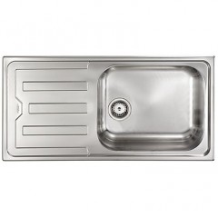LAVELLO INOX CRISTAL 3" 100x50 1 VASCA A SINISTRA CM 010016 SCSSP