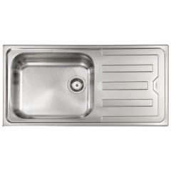 LAVELLO ACCIAIO INOX CRISTAL FILOTOP 3" 100X50 1 VASCA A SINISTRA CM 010046 SCSSP
