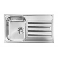 LAVELLO ACCIAIO INOX ZENITH FILOTOP 3" 86x50 1 VASCA A SINISTRA CM 010243 SCSSP