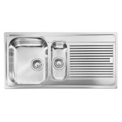 LAVELLO ACCIAIO INOX ZENITH FILOTOP 3" 100x50 2 VASCHE A DESTRA CM 010245 DCSSP
