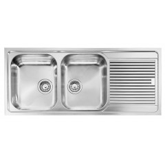 LAVELLO ACCIAIO INOX ZENITH FILOTOP 3" 116x50 2 VASCHE A DESTRA CM 010247 DCSSP