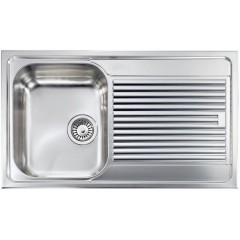 LAVELLO ACCIAIO INOX SATINATO ZENITH PLUS 3" 86x50 1 VASCA A DESTRA CM 011253 DCSSP
