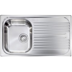 LAVELLO ACCIAIO INOX ANTIGRAFFIO ATLANTIC 3" 86x50 1 VASCA A SINISTRA CM 010593 SCSSX