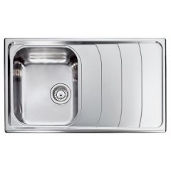 LAVELLO ACCIAIO INOX SATINATO BATTIGIA 3" 86X50 1 VASCA A DESTRA CM 010743 DCSSP