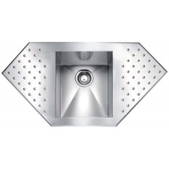 LAVELLO ACCIAIO INOX SATINATO PUNTO QUADRO 3" 98X50 1 VASCA CM 010902 RCSSP