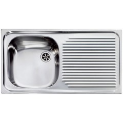 LAVELLO ACCIAIO INOX SATINATO AURORA 79X42 1 VASCA A SINISTRA CM 011011 SCSSX