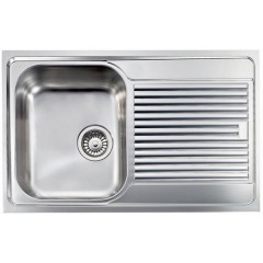 LAVELLO ACCIAIO INOX SATINATO FILOSLIM 3" 79X50 1 VASCA A SINISTRA CM 011201 SCSSP