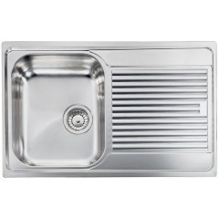 LAVELLO ACCIAIO INOX SATINATO ZENITH 210 3" 79X50 1 VASCA A SINISTRA CM 011221 SCSSP