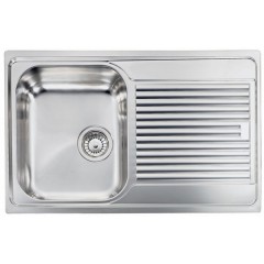 LAVELLO ACCIAIO INOX MICRODECORO ZENITH 3" 79X50 1 VASCA A SINISTRA CM 011271 SCSSP