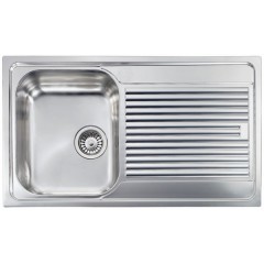 LAVELLO ACCIAIO INOX MICRODECORO ZENITH 3" 86X50 1 VASCA A DESTRA CM 011273 DCSSP