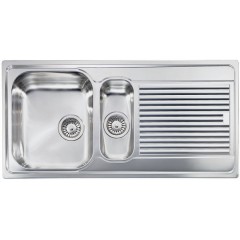 LAVELLO ACCIAIO INOX MICRODECORO ZENITH 3" 100X50 2 VASCHE A SINISTRA CM 011275 SCSSP