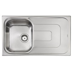 LAVELLO ACCIAIO INOX ANTIGRAFFIO PIZZICA 3" 86X50 1 VASCA A SINISTRA CM 011393 SCSSX