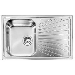 LAVELLO ACCIAIO INOX ANTIGRAFFIO COMETA 3" 79X50 1 VASCA A SINISTRA CM 011491 SCSSX