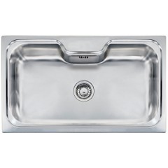 LAVELLO ACCIAIO INOX SATINATO EUREKA UNICO 3" 86X51 1 VASCA MONOSTAMPO CM 011743 XCSSP