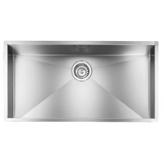 LAVELLO ACCIAIO INOX SATINATO FILO QUADRA 3" 85X45 1 VASCA SOTTOTOP CM 01191A XCSSP