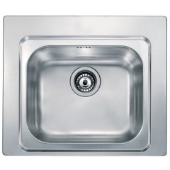 LAVELLO ACCIAIO INOX SATINATO CINZIA 3" 58X50 1 VASCA CM 011945 XCSSX