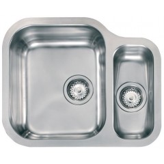 LAVELLO ACCIAIO INOX SATINATO CINZIA 3" 57.7X47 2 VASCHE A DESTRA CM 011958 DCSSP