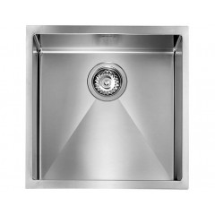 LAVELLO ACCIAIO INOX SATINATO FILO RAGGIATO 3" 45X45 1 VASCA SOTTOTOP CM 012002 XCSSP