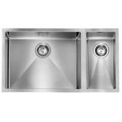 LAVELLO ACCIAIO INOX SATINATO FILO RAGGIATO 3" 81X45 1 VASCA A DESTRA SLIM CM 012021 DCSSP