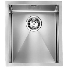 LAVELLO ACCIAIO INOX SATINATO FILO RAGGIATO 3" 39X45 1 VASCA SLIM CM 012024 XCSSP